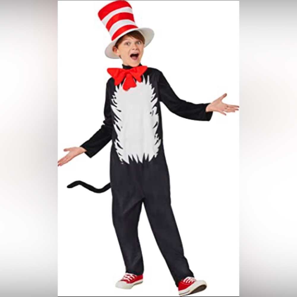 InSpirit Designs Dr. Seuss Kids Cat in the Hat Union Suit Kids Jumpsuit Costume